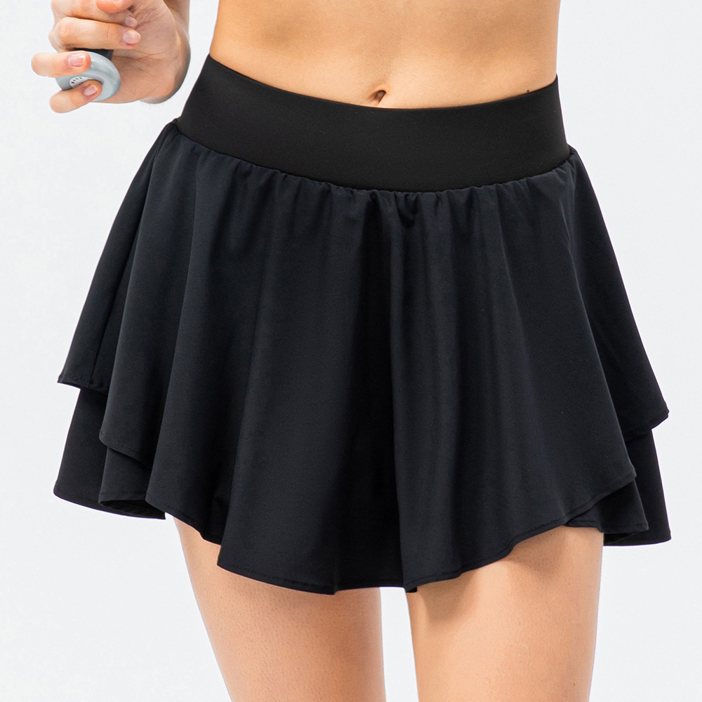 Women Skirts Two Layers Skort Fitness Running Spor...