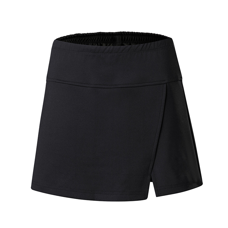 Plain Black White Athletic Skort For Women