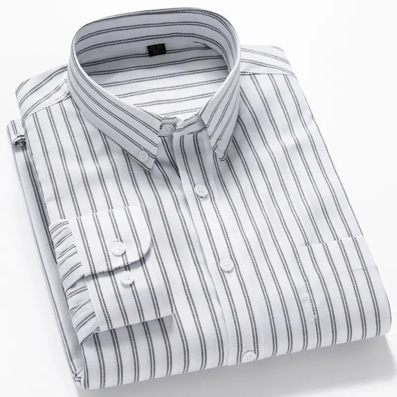 Men's Shirts Long Sleeves Stripe Shirt