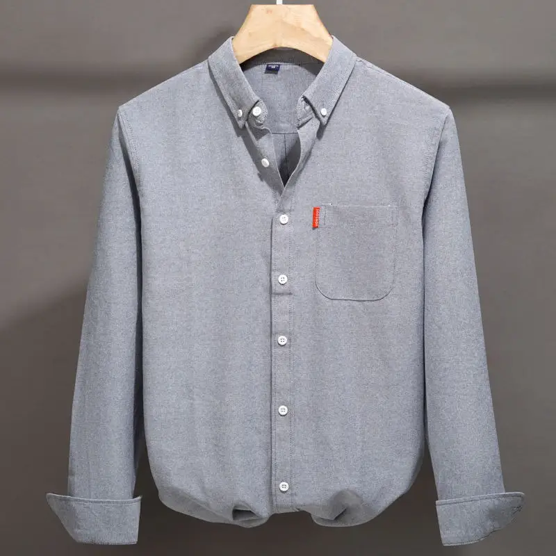 Shirt For Men Long Sleeve Solid Casual Business Regular-Fit Formal Dress Shirts