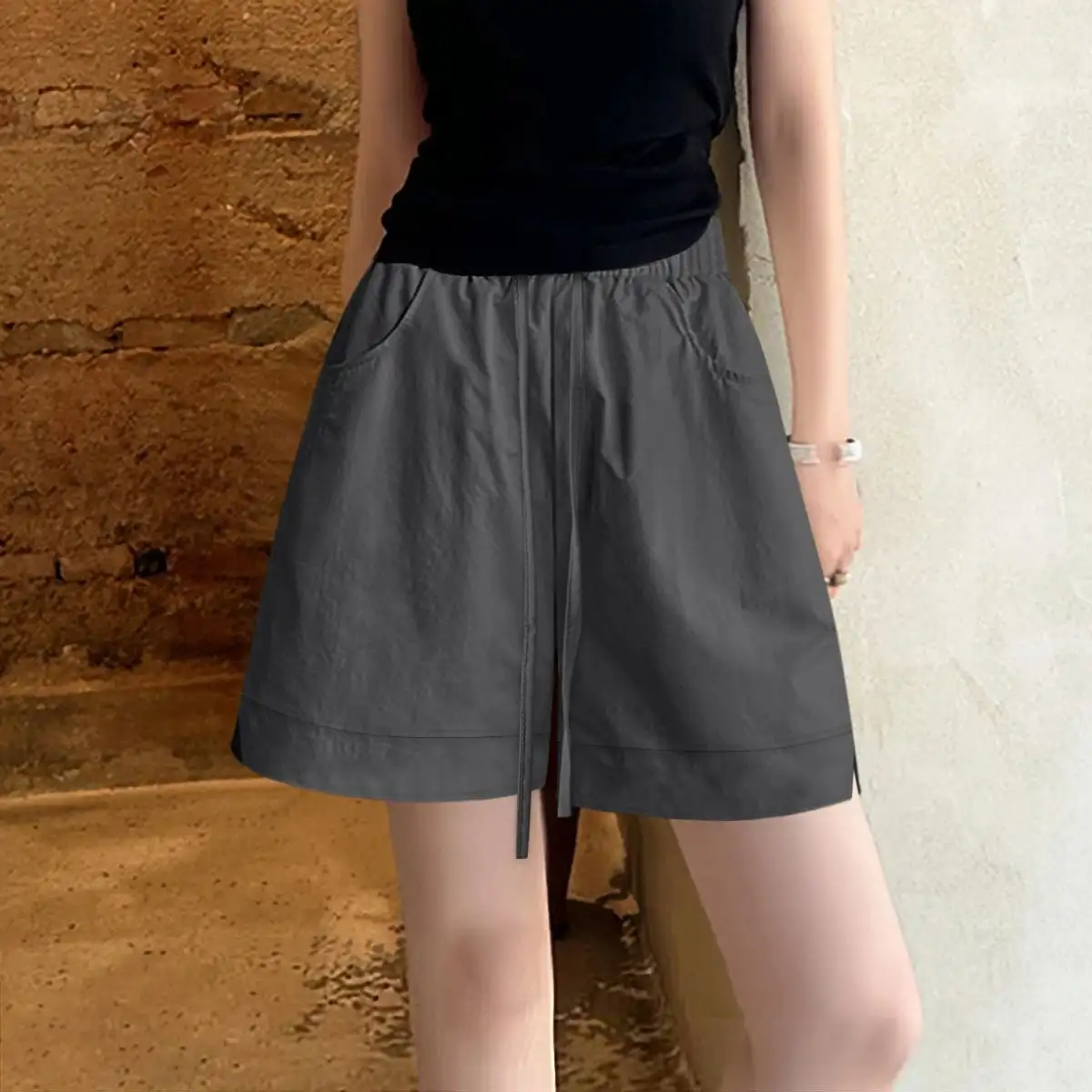 Women's High Waist Shorts Fit Shorts Female Casual Streetwear
