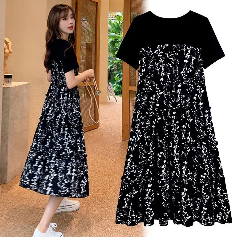 Women Casual Dress Mid-Length Floral Printed ...