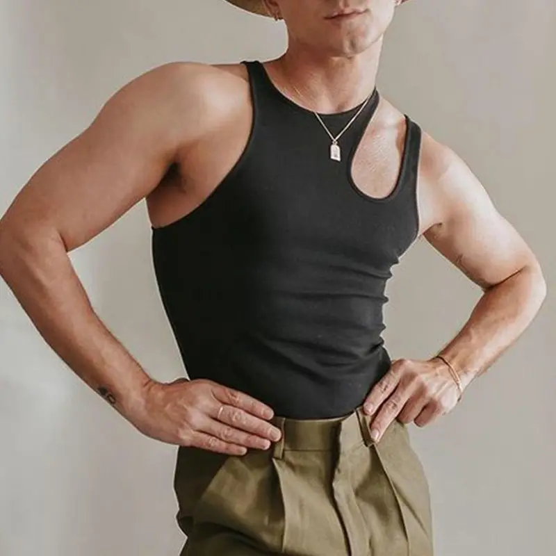 Men's Tank Tops Fashion Solid Color Sexy Vests Men Breathable