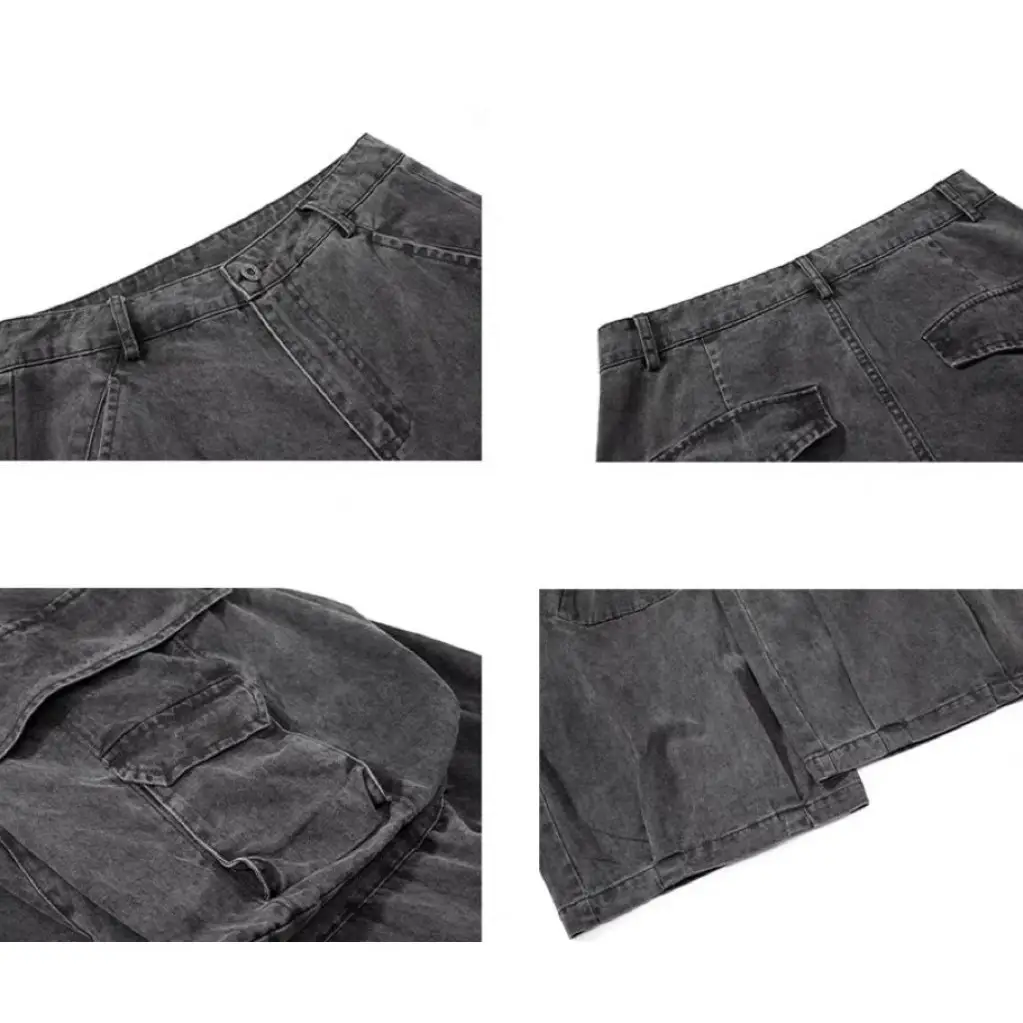 Retro Cargo Jeans Loose Wide-Leg Pants