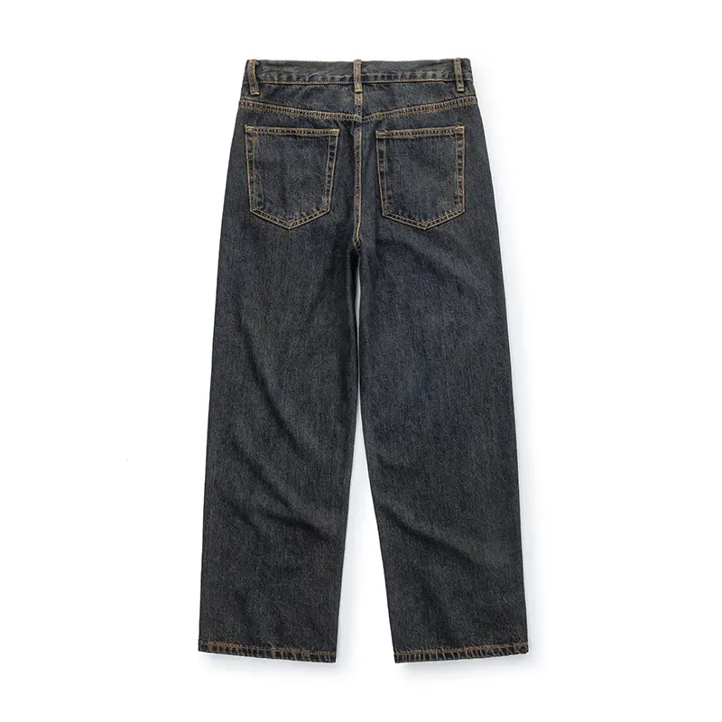 Loose-Fitting Men's Wide-Leg Jeans