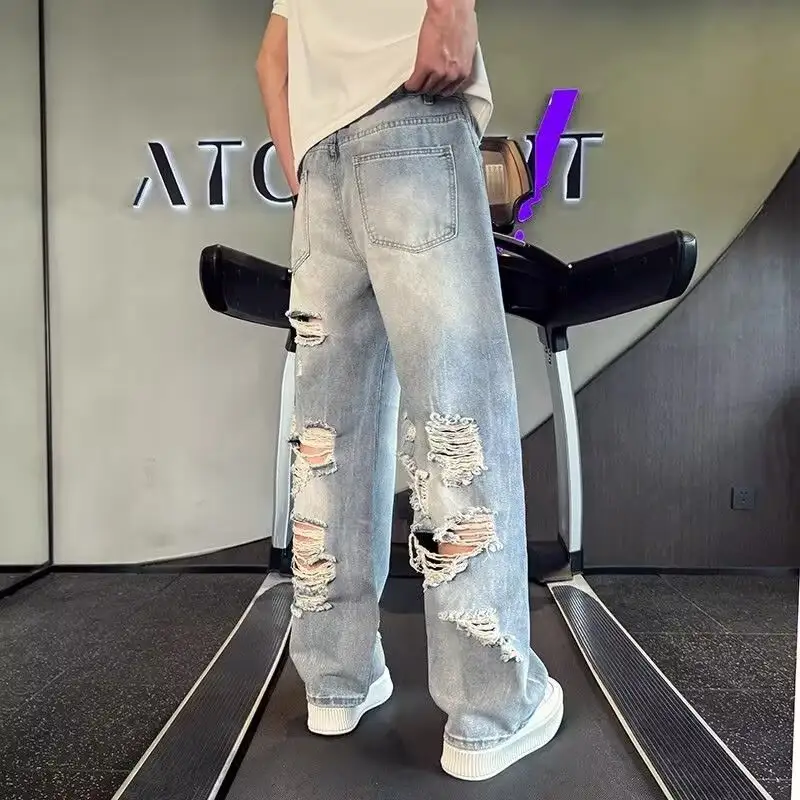 New Ripped Jeans With Big Rips At The Back Waistband