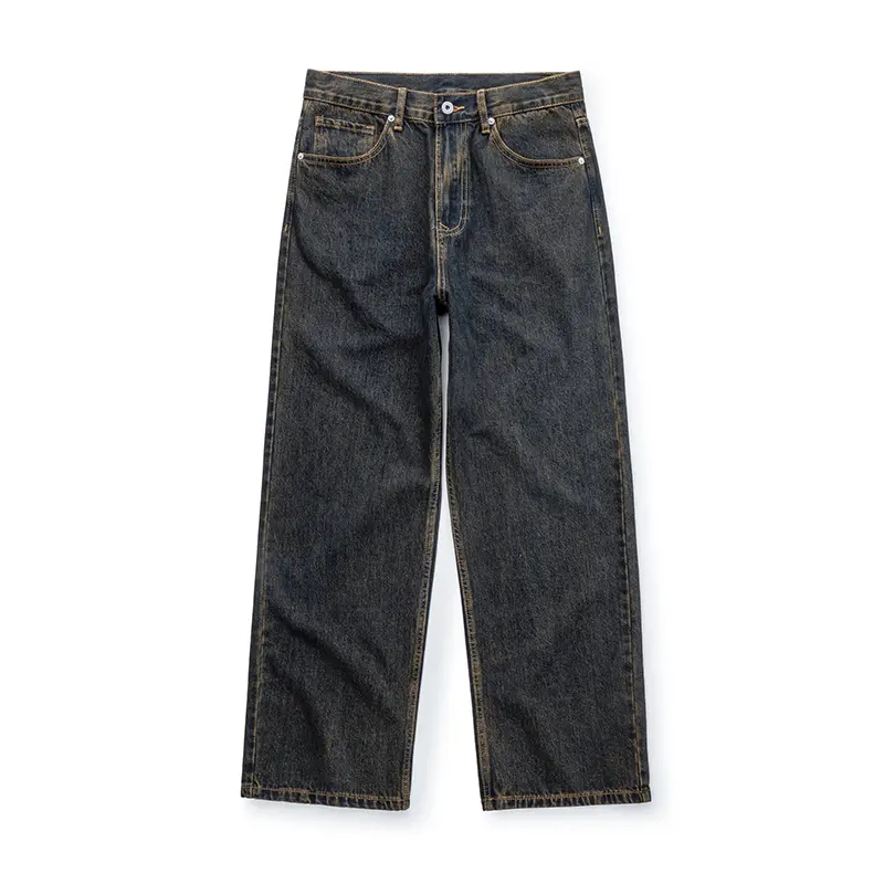 Loose-Fitting Men's Wide-Leg Jeans