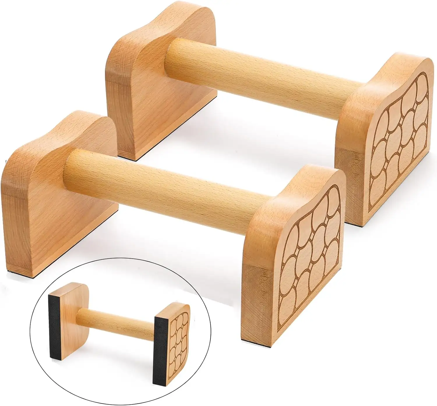 2 Pcs Solid Beech Wo...