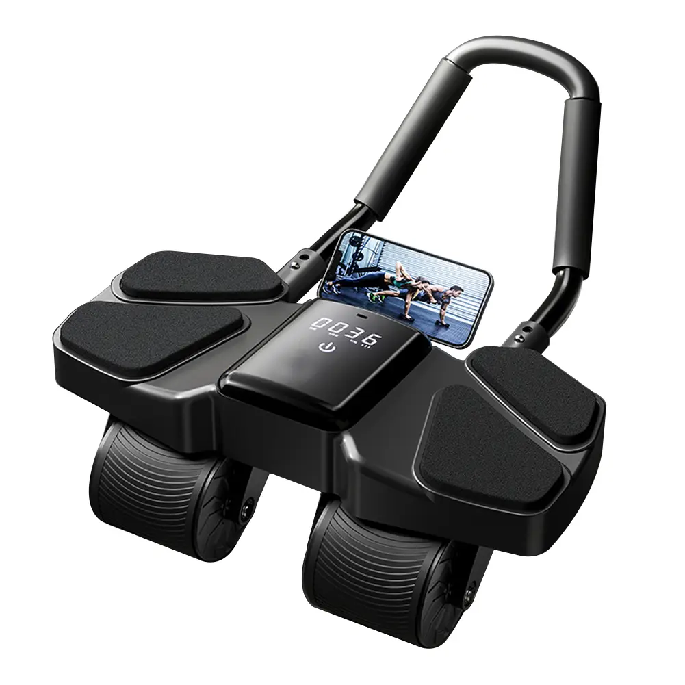 Ab Roller Wheel Abdominal Exercise Roller With Lcd Display Abdominal Muscle Trainer Core Strengthening Trainer For Home Indoor
