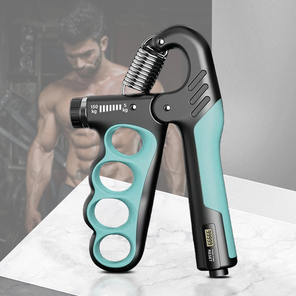 Hand Grip Strengthener Adjustable Resistance Wrist Expander Anti Slip Ergonomic Hand Strength Exerciser With Counter