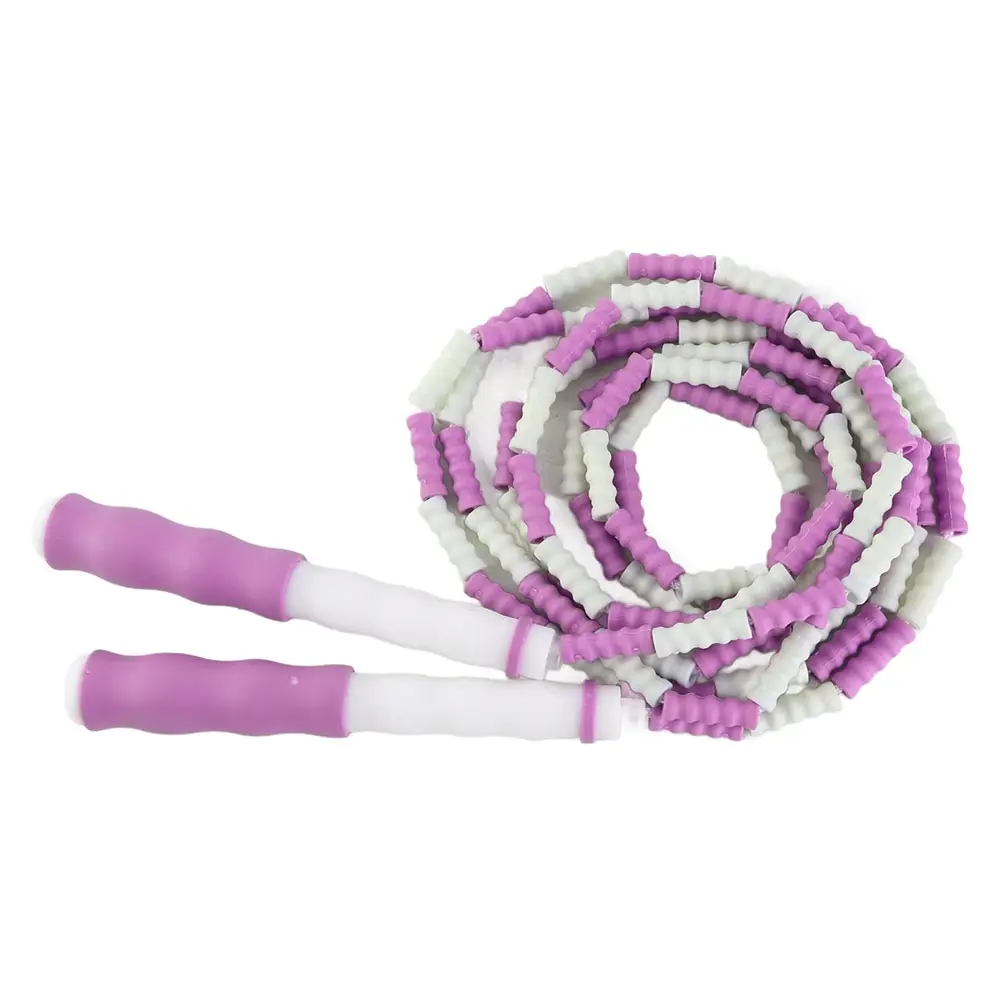 Rope Skipping Segmented Jumping Rope Soft Beaded Anti-Slip Handle Beaded