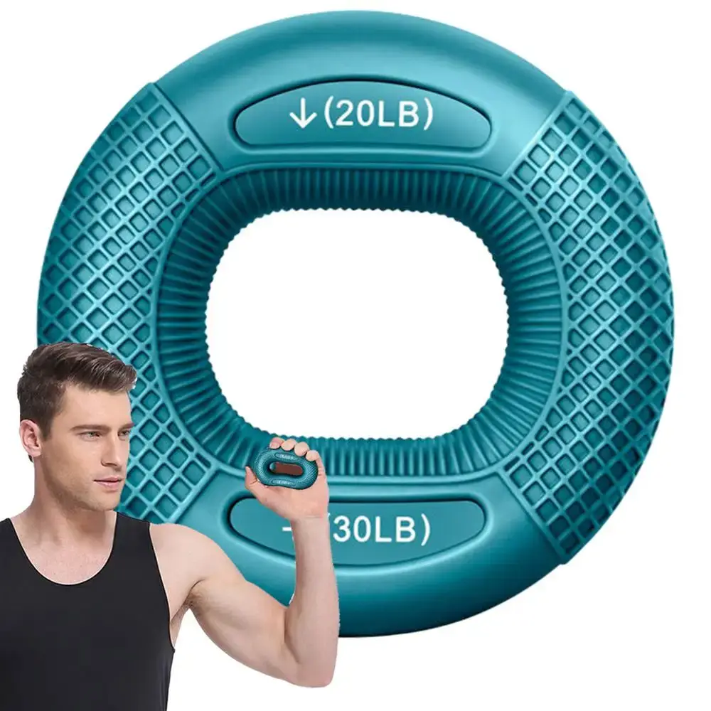 Silicone Finger Grip Strengthener Hand Wrist Exercise Ring For Carpal Tunnel Relief Portable Gym