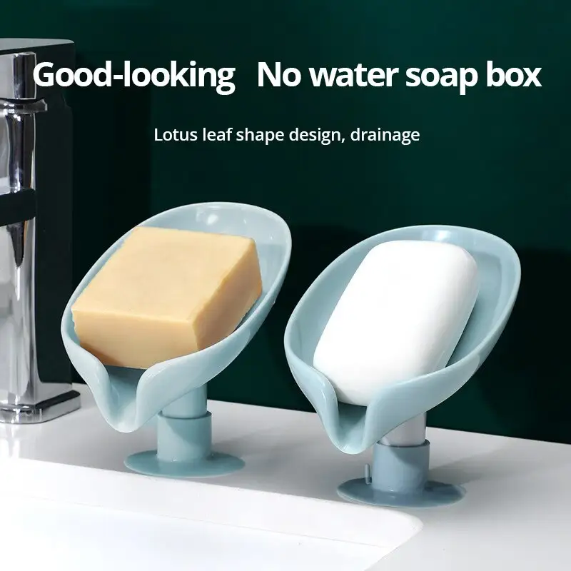 Creative Drainage Soap Box With Drill-Free Suction Cup Storage Rack