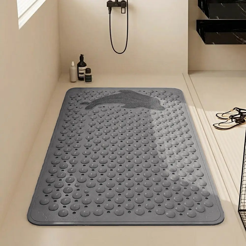 Anti Slip Shower Floor Mat With Suction Cups