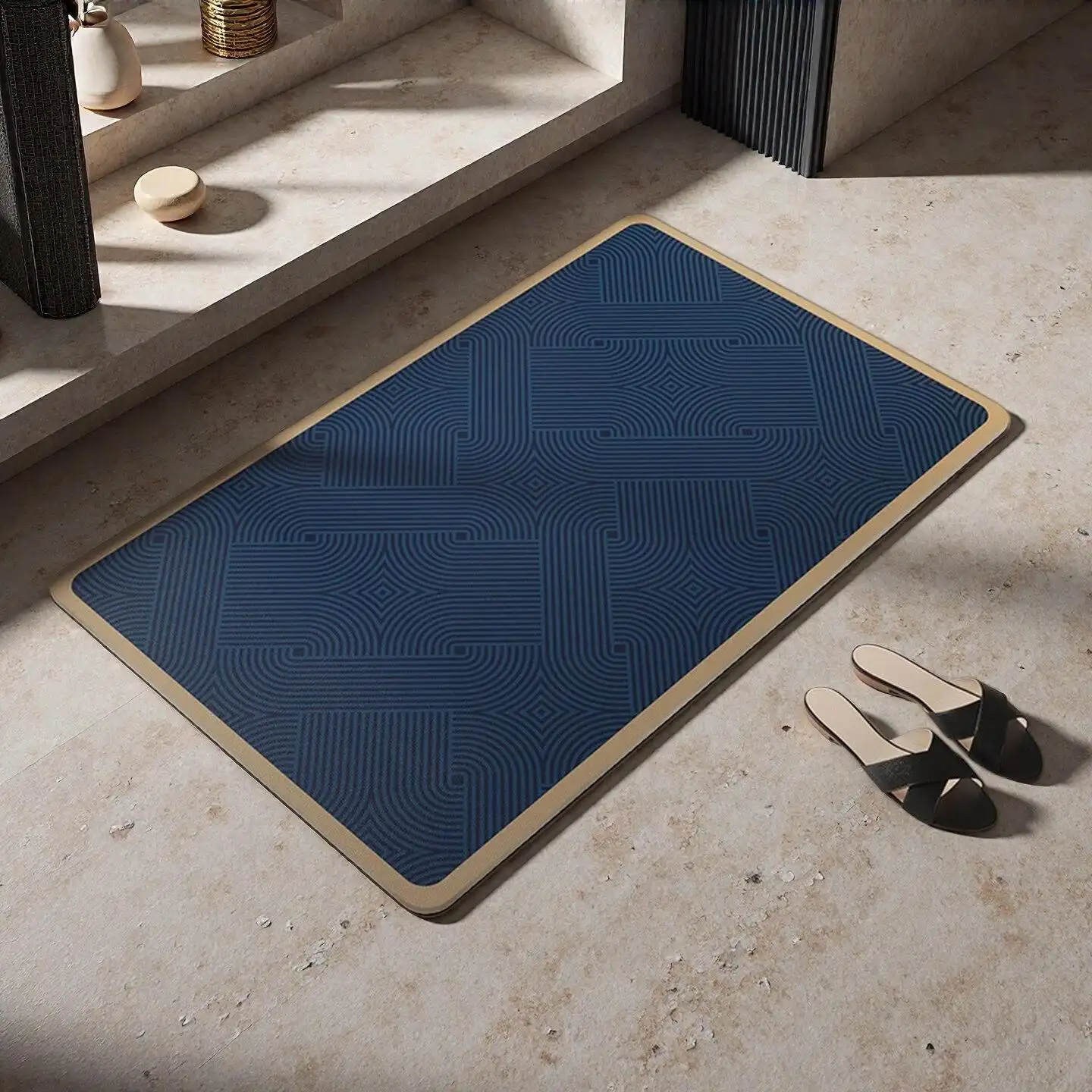 Modern Minimalist Anti Slip Floor Mat Absorbent Qu...