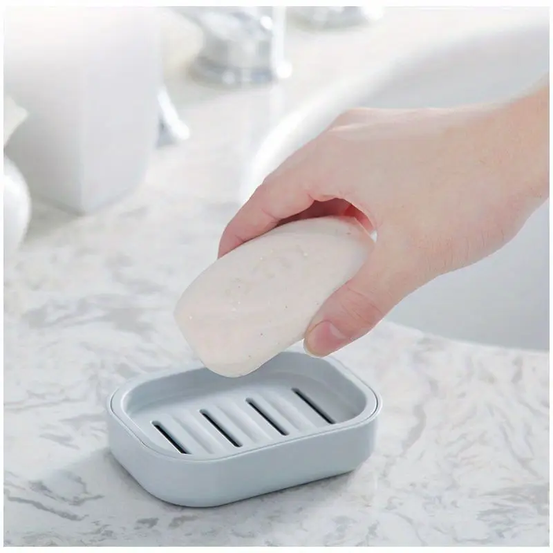 2pc Creative Double-Layer Portable Compact Soap Storage Box
