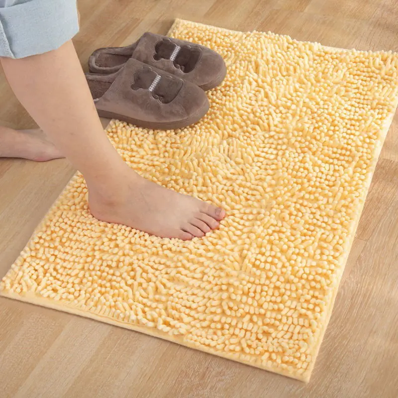 Chenille Bathroom Rug Non Slip Bath Floor Mat