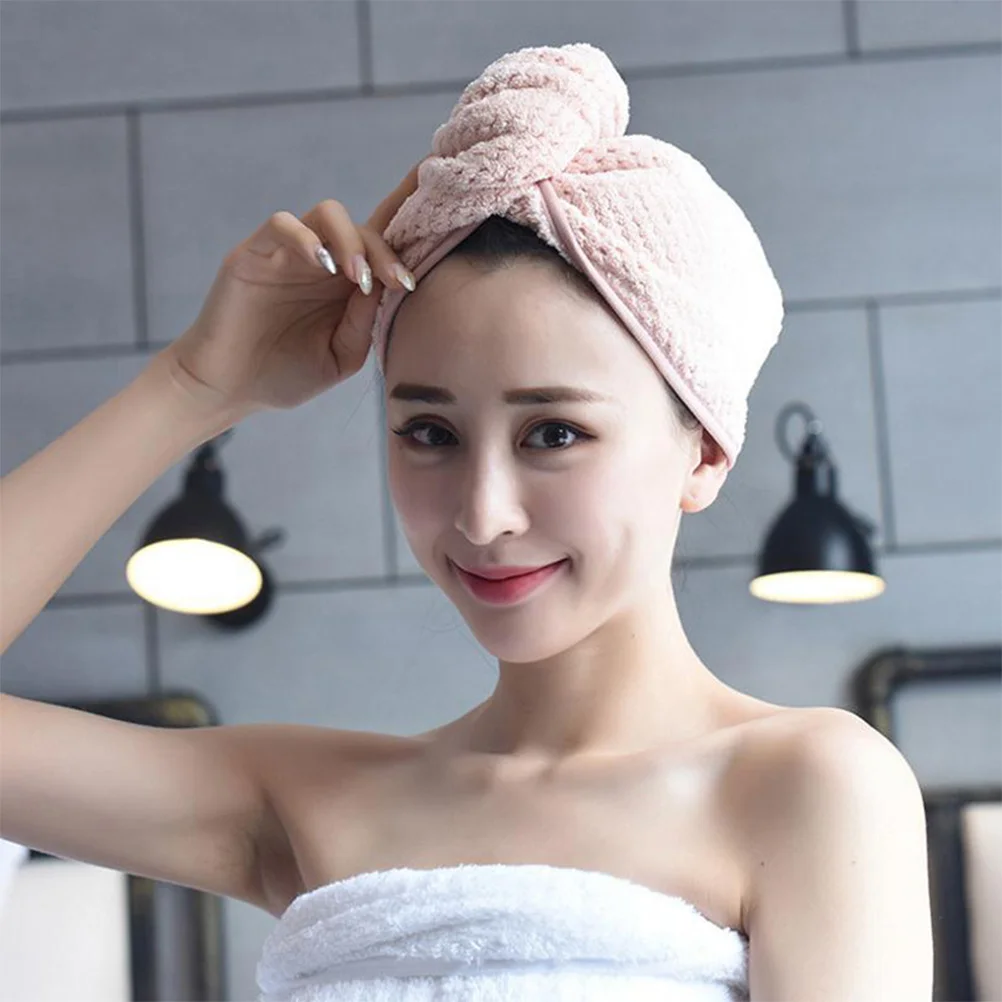 Hair Drying Cap Coral Fleece Super Absorbent Quick...