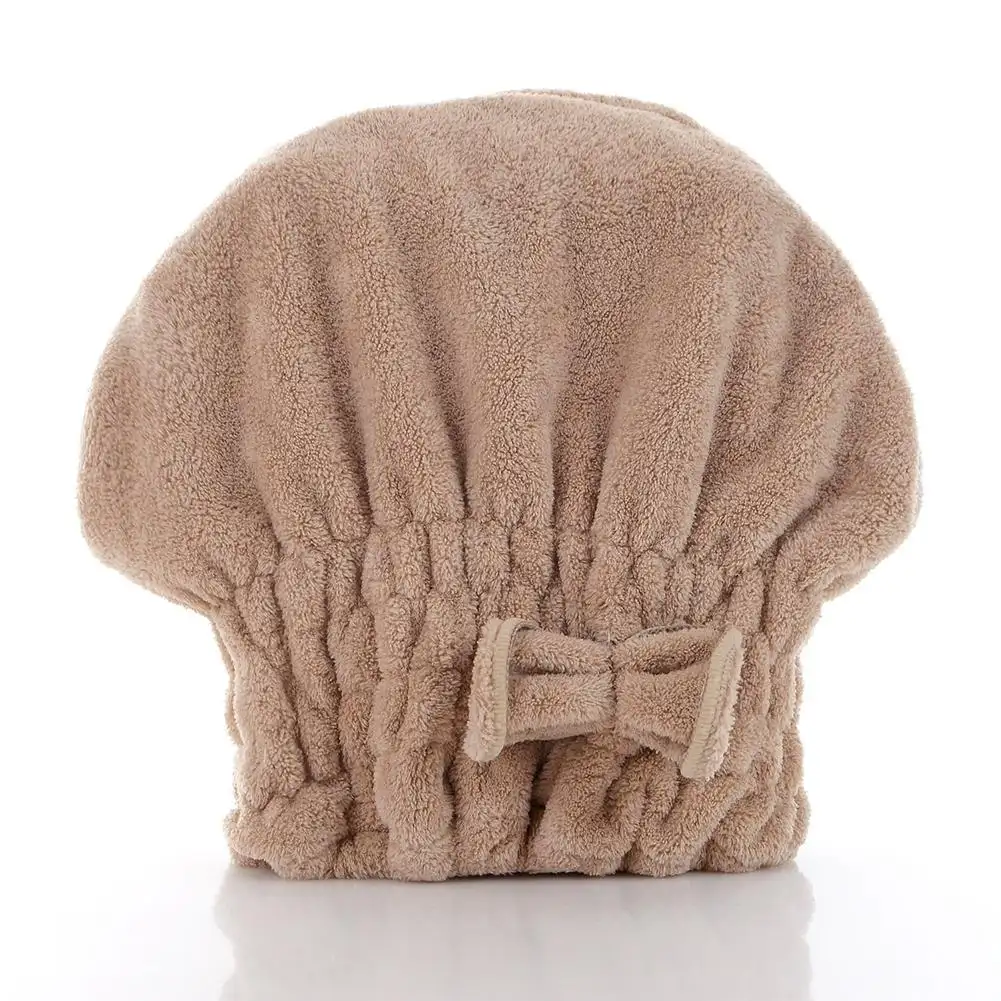 Coral Velvet Quick Dry Hair Cap Super Absorbent Hair Towel Wrap For Shower Hair Care