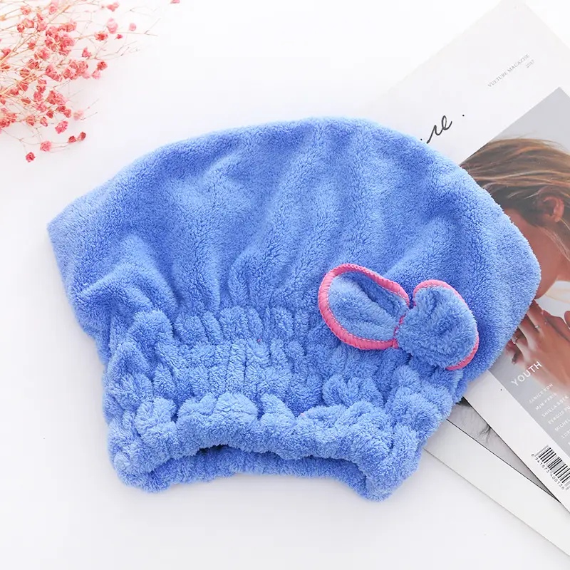 Quick Dry Hair Towel Bow Knot Wrap Cap Fashion Sho...