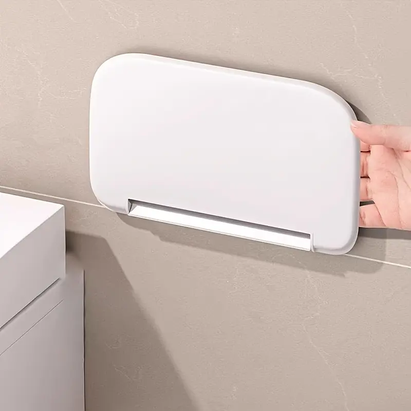 Plastic Non Porous Wall Rack Saves Space For Bathroom Storage Shelves