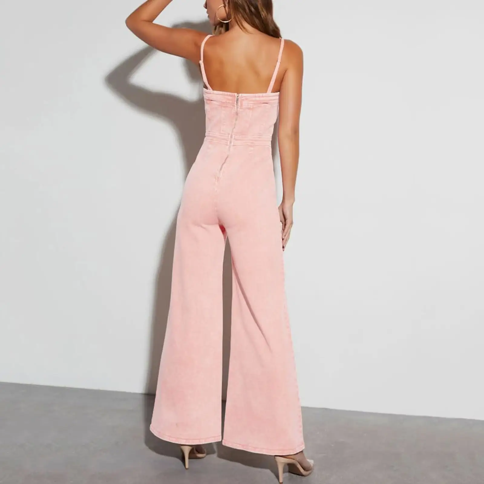 Retro Denim Jumpsuit Flared Jeans