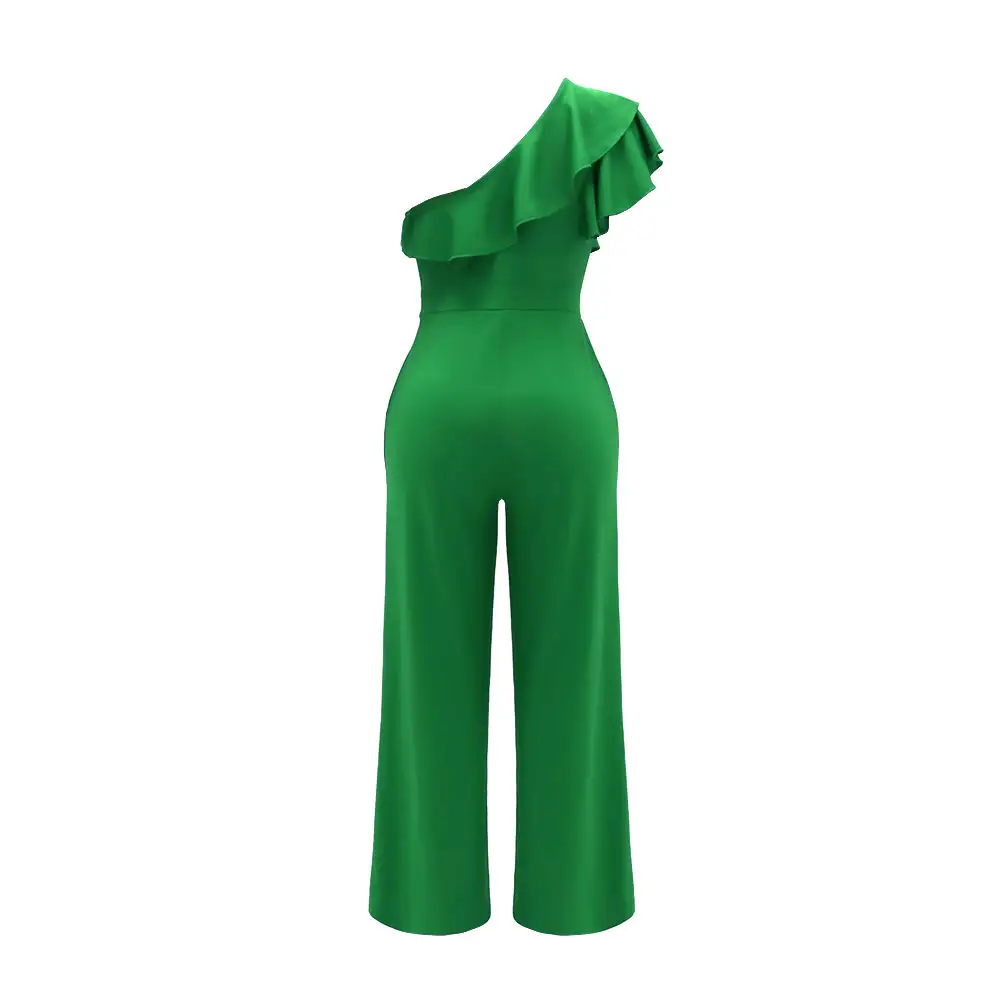 Ruffled One-Shoulder Jumpsuit