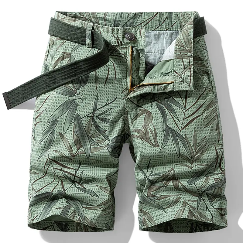 Men Cotton Cargo Shorts Multi Pocket Breathable Casual Jogger Short