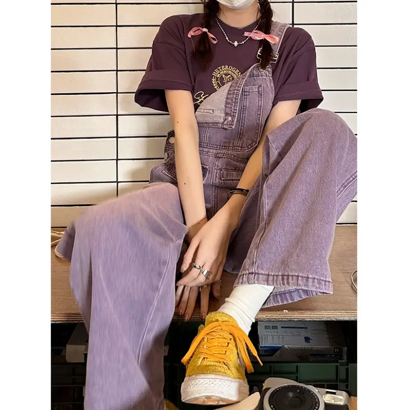 Women's Loose Overalls Wide-Leg Pants
