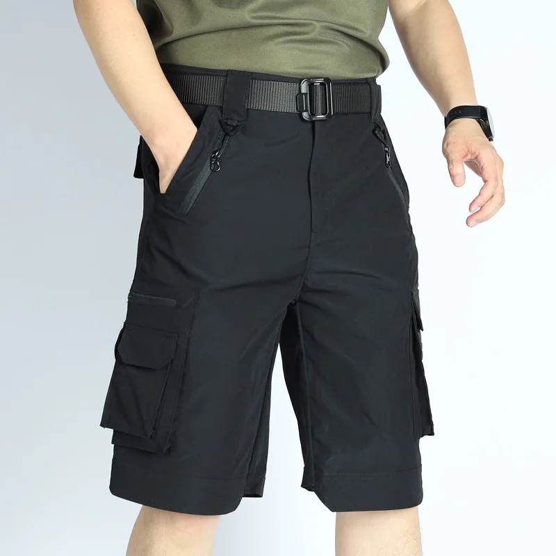 Men's Quick Dry Breathable Outdoor Hiking Shorts Lightweight Multi-Pocket Cargo Shorts Trekking Camping Shorts