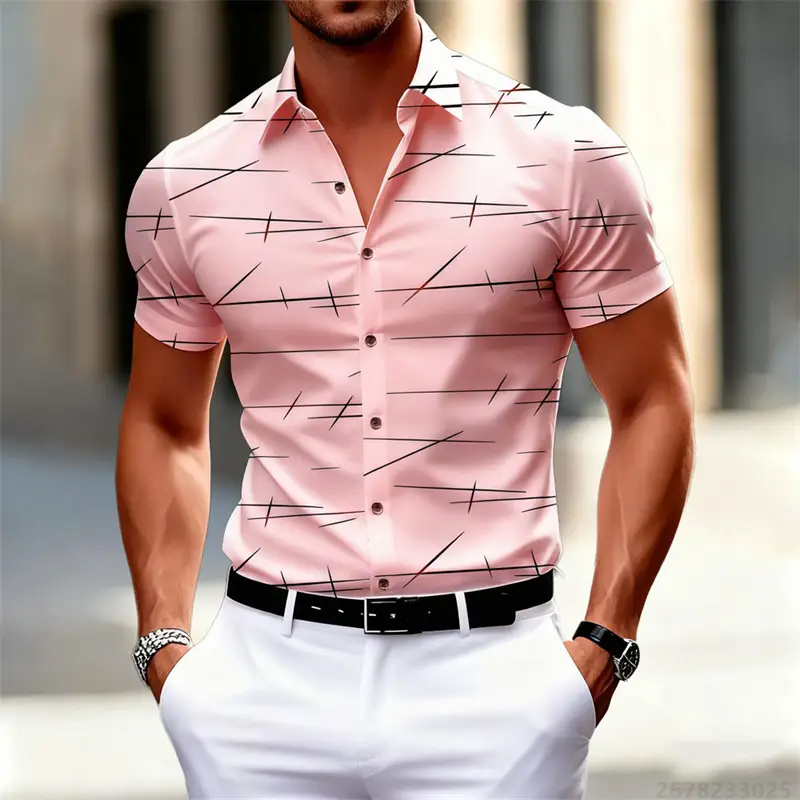 New Men's Fashion Short-Sleeved Shirt