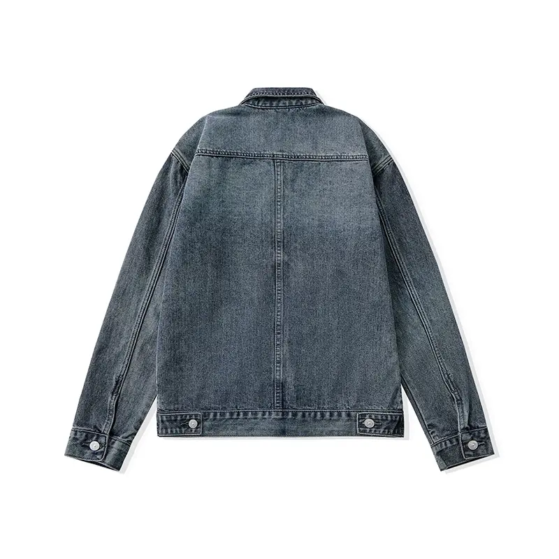 Men's Denim Jacket Washed Retro Jacket