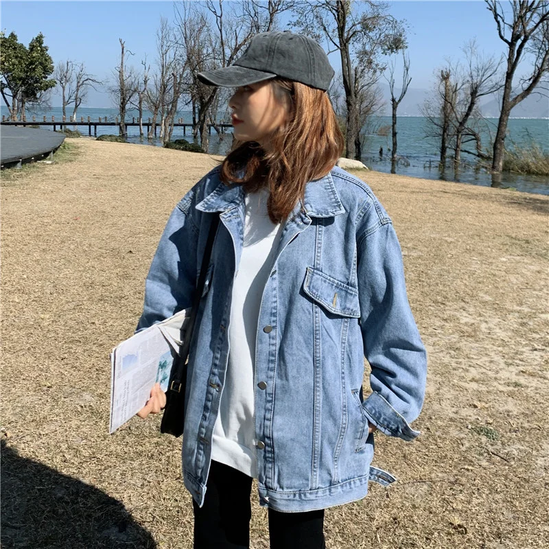 Loose All-match Denim Coat Female Thin Jacket Top