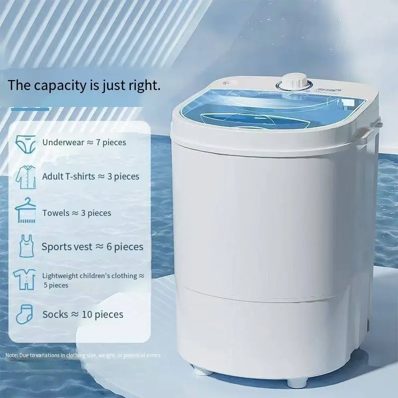 Laundry Washing Machine for Household Use Semi-automatic Dual-purpose Spin Drying and Wash Clothes and Underwear