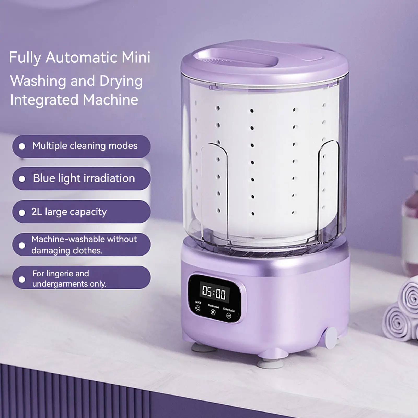 Mini Portable Washing Machine Small Travel Laundry Machine