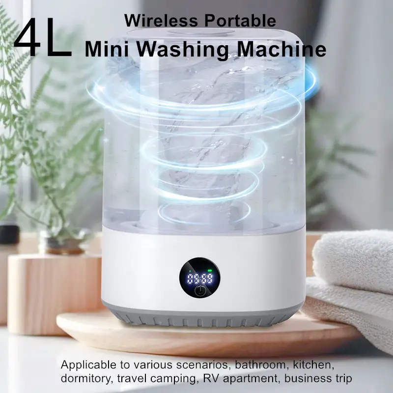 Mini Washing Machine Portable Wireless Smart Washer