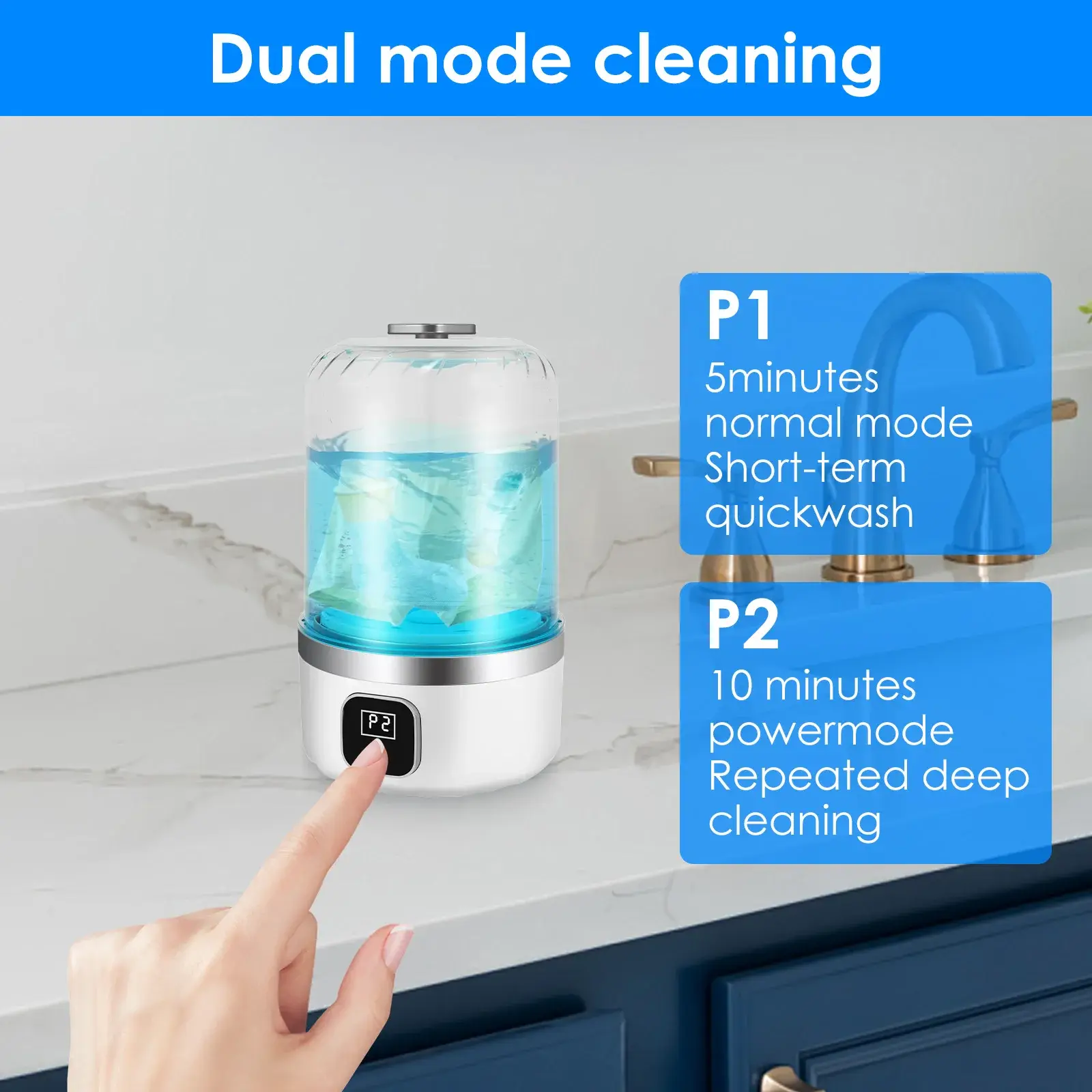 Mini Washing Machine Portable Underwear Socks Electric Wireless Charging Washing Cup Laundry Bucket