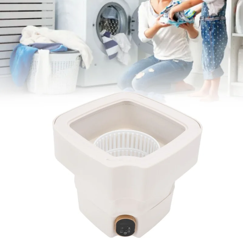 Portable Washing Machine Fully Automatic Deep Cleansing Foldable Washer With Drain Hose