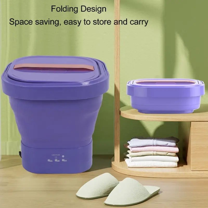 Rechargeable Foldable Washing Machine Compact Mini Washer Dryer