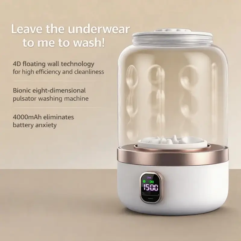 Portable Washing Machine for Underwear Socks Panties Washer