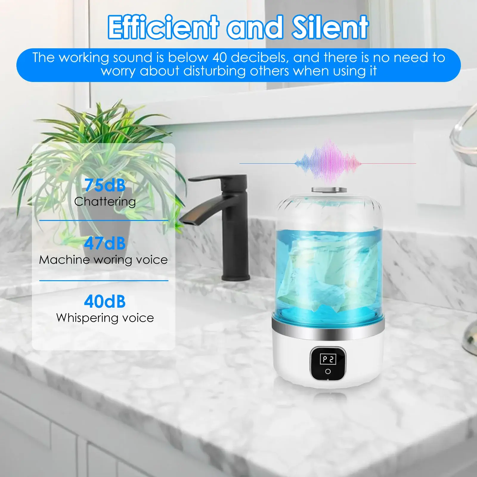 Mini Washing Machine Portable Underwear Socks Electric Wireless Charging Washing Cup Laundry Bucket