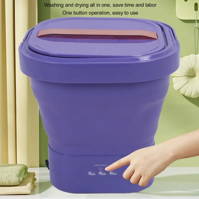 Rechargeable Foldable Washing Machine Compact Mini Washer Dryer