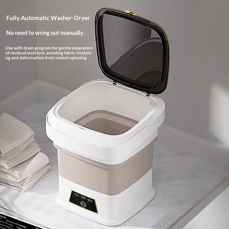 Electric Mini Portable Fully Automatic Household Outdoor Washing Machine Large Capacity Foldable