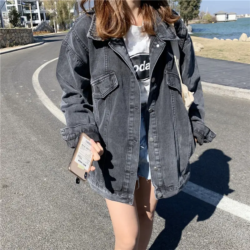 Loose All-match Denim Coat Female Thin Jacket Top
