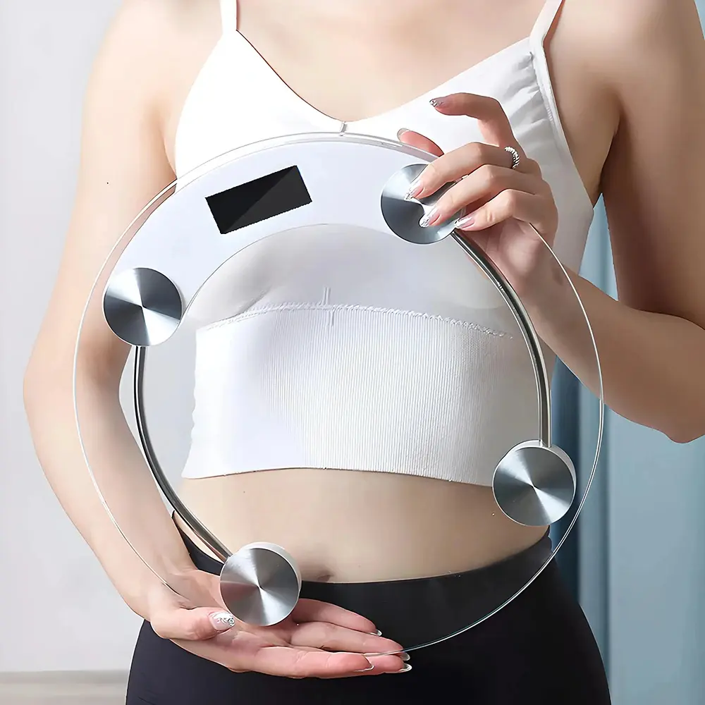 Digital Scale, Round Transparent Weight Scale