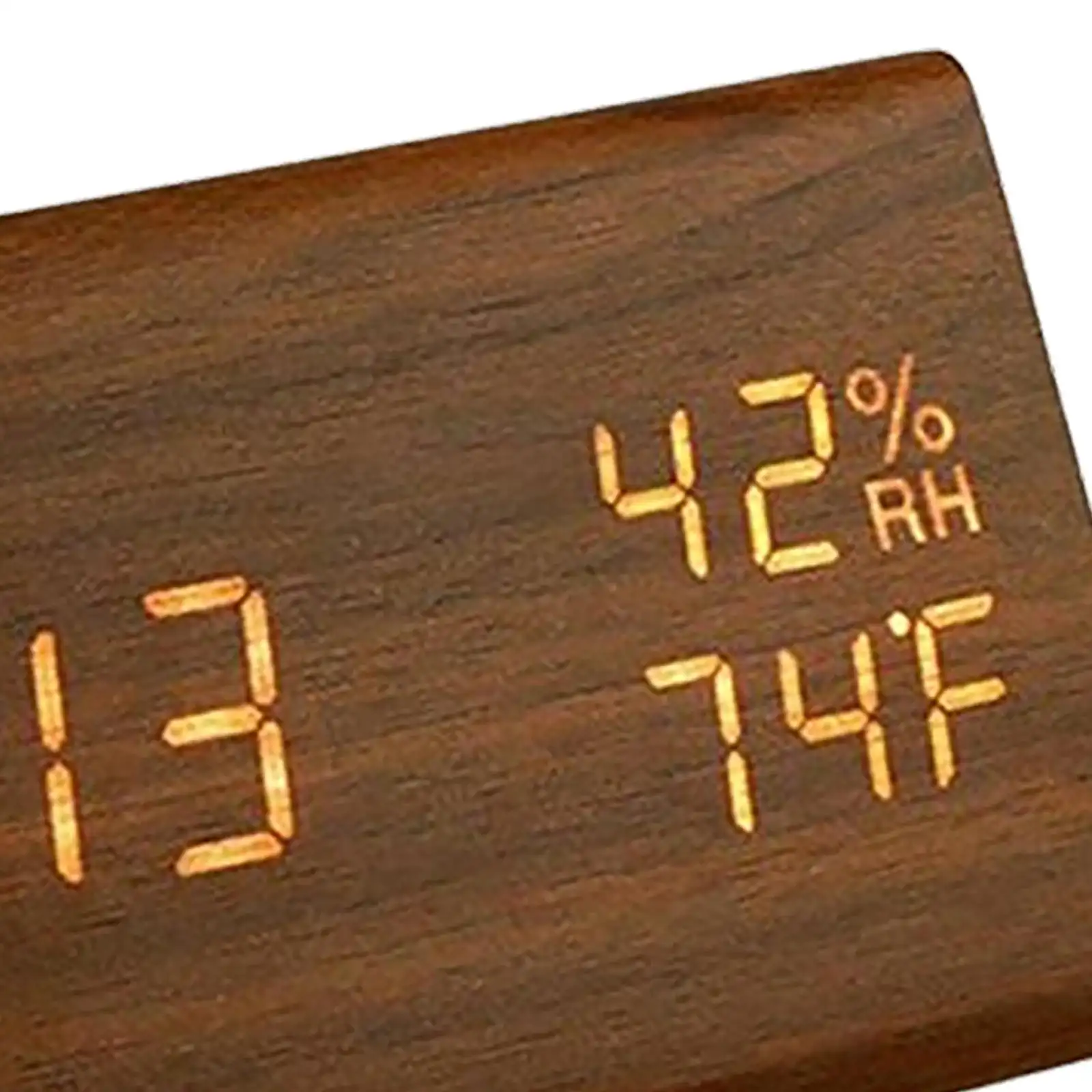 Alarm Clock LED Triangle Brightness Adjustable with Humidity for Office Home