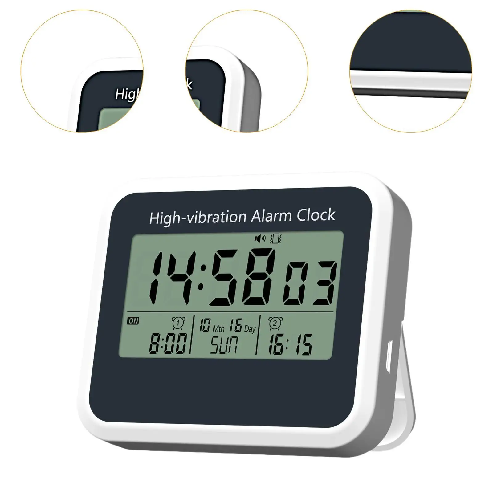 Digital Display Alarm Clock Bedside Clock Decorative Vibrating Alarm Clock Silent