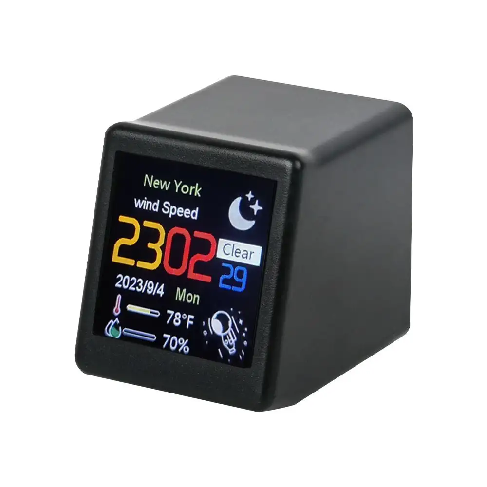 Small Portable Smart Wifi Time Digital Alarm Clock Home Desktop Decoration
