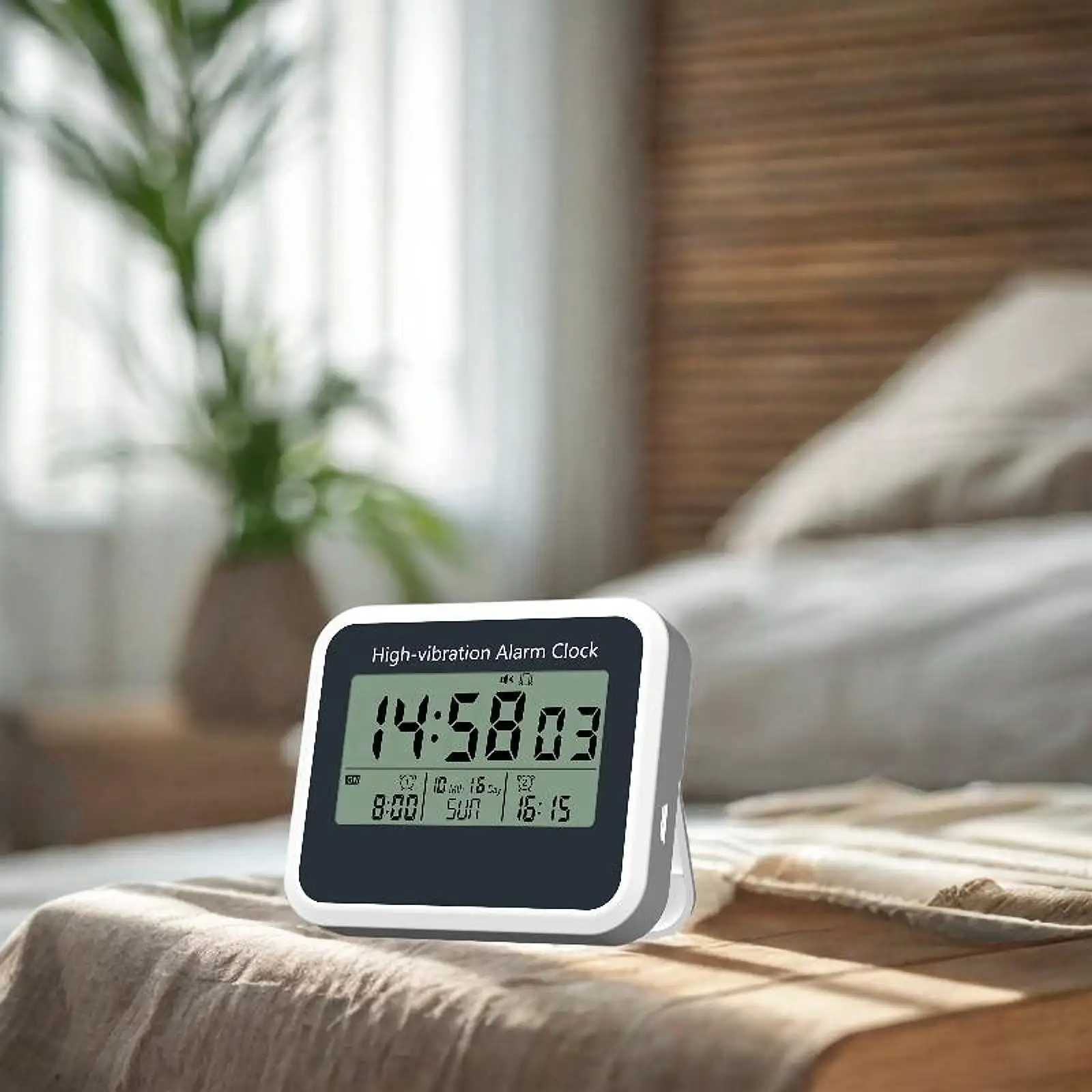 Digital Display Alarm Clock Bedside Clock Decorative Vibrating Alarm Clock Silent