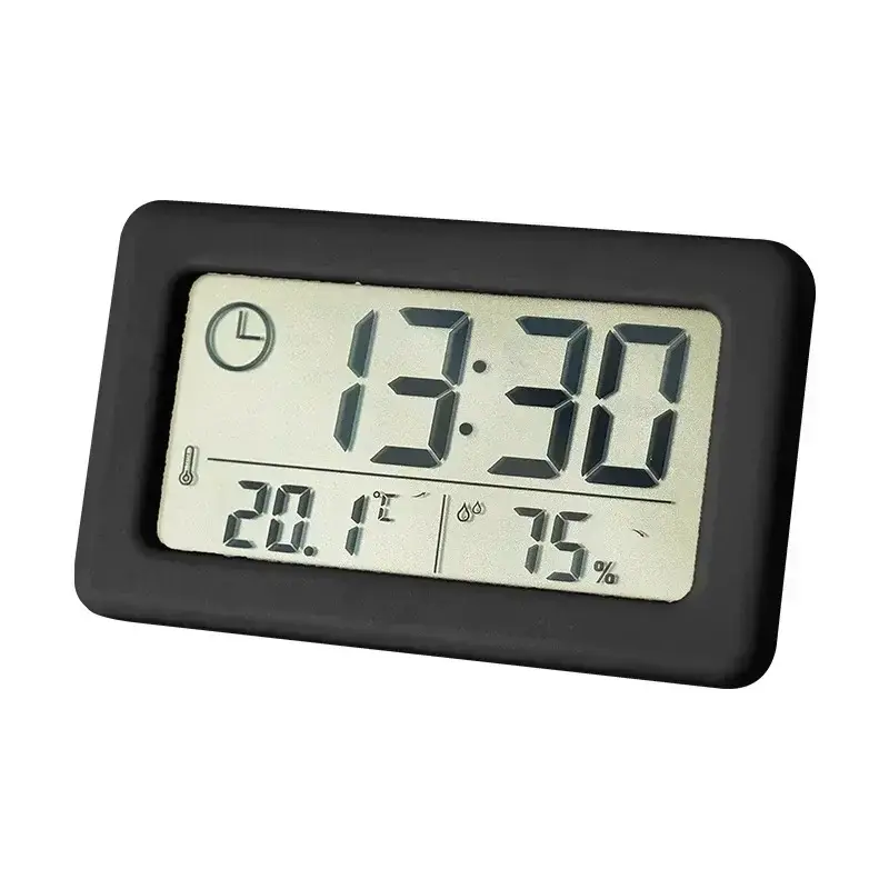 Electronic Digital Clock 12/24H Time Thermometer Hygrometer Home Desk Wall Decor